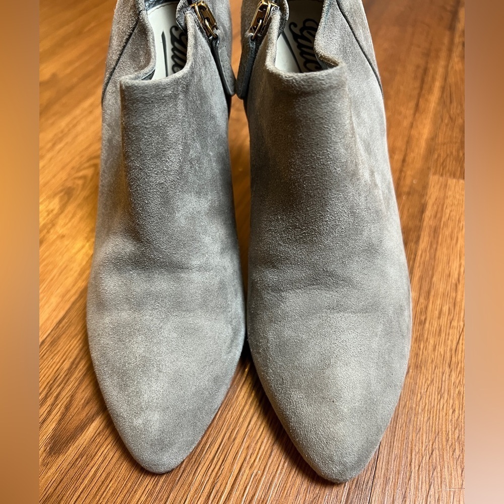 Gucci Gray Suede Stiletto Ankle Boot Women's Size 37.5 - Picture 5 of 9